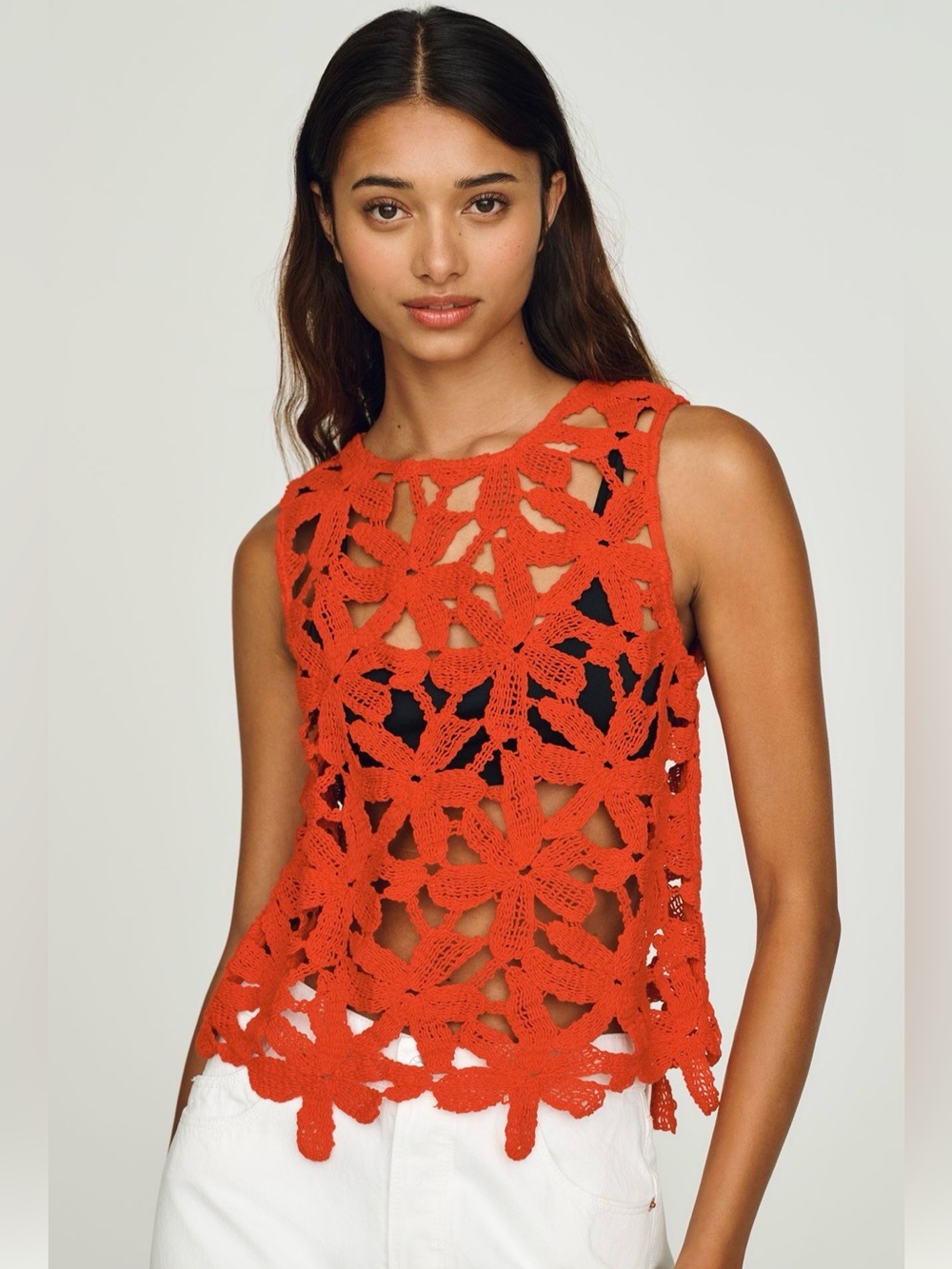 Anthropologie Dolan Left Coast Cotton Crochet Tank - Sz S